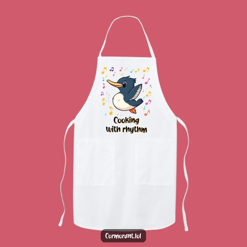 Funny Cormorant Music Dive Apron: Cook with Rhythm and Humor