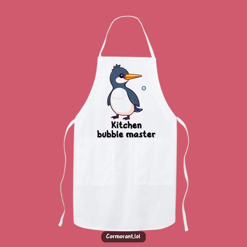 Funny Cormorant Bubble Apron: Whimsical Kitchen Fun, Unique Gift