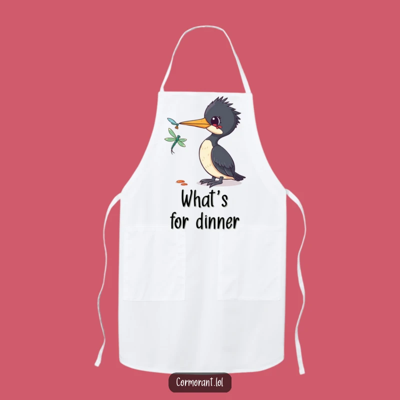 Funny Cormorant Dragonfly Apron: Cook with Curiosity and a Smile