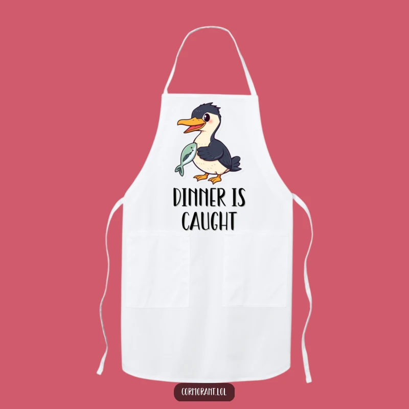 Funny Cormorant Fish Apron - Proud Fishing Companion