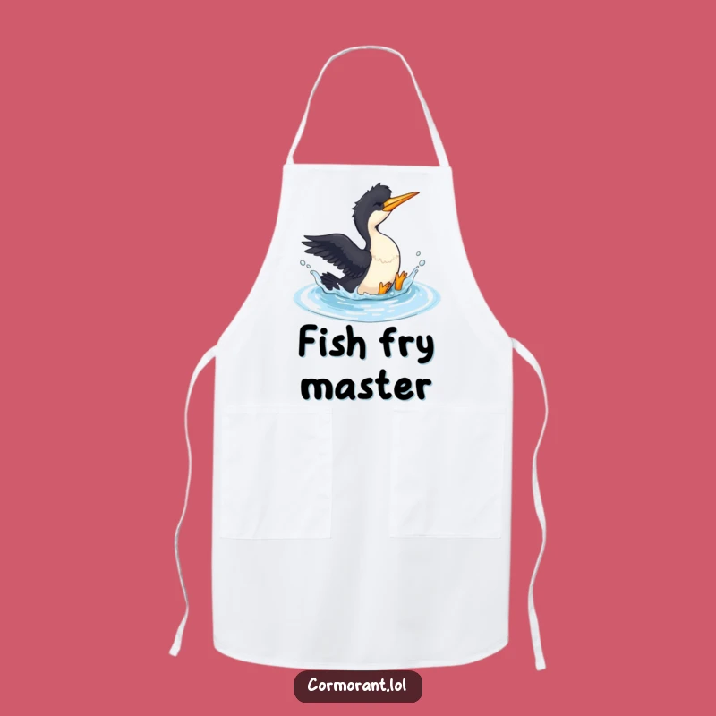 Funny Cormorant Splashing Apron - Hilarious Chef’s Refreshing Water Gift