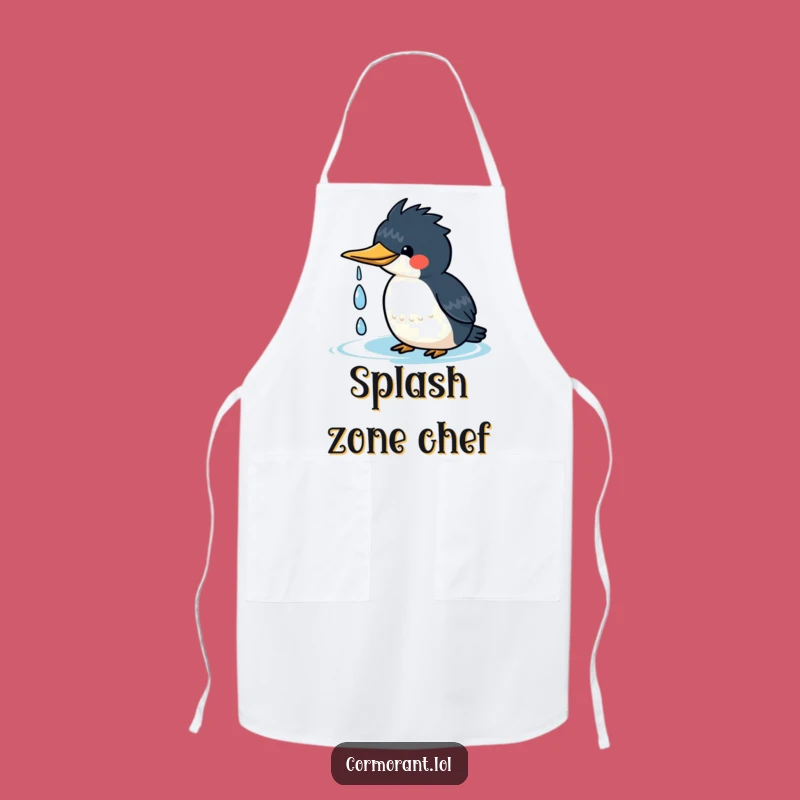 Funny Kawaii Cormorant Apron - Happy Kitchen Fun