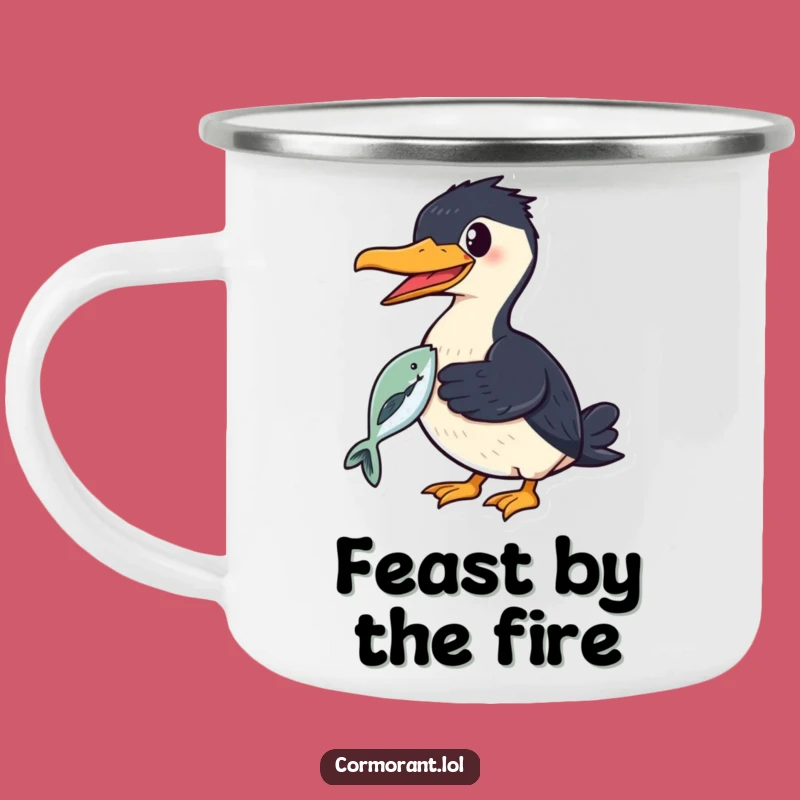 Funny Cormorant Fish Camp Mug - Proud Outdoor Catch