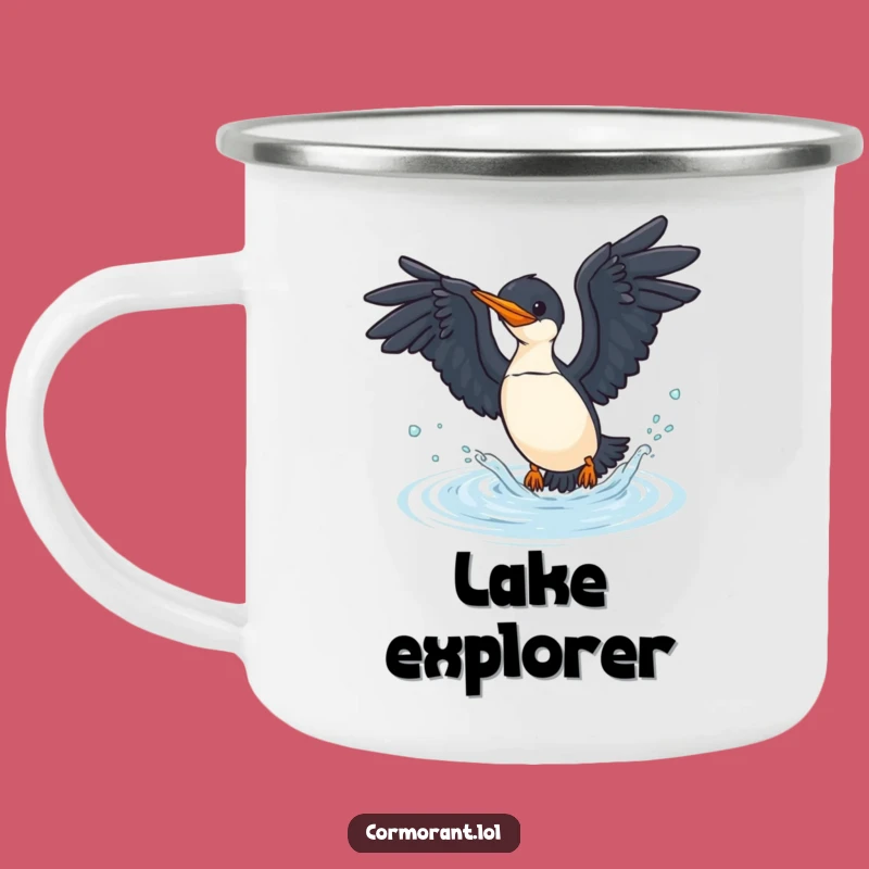 Funny Cormorant Explorer Camping Mug - Hilarious Outdoor Bird Lover Gift!