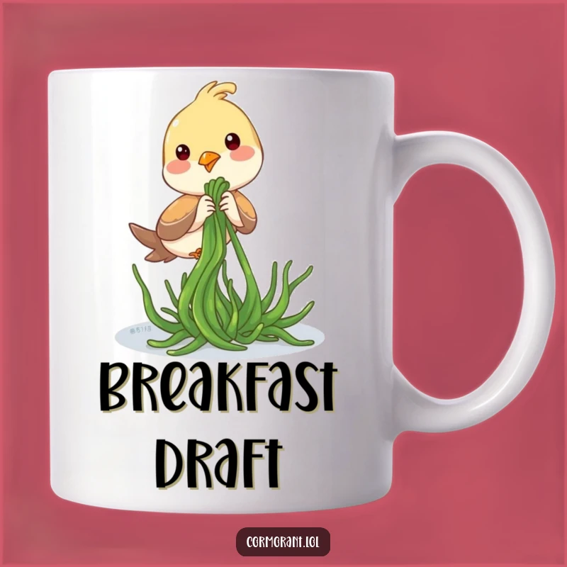 Funny Tug-of-War Bird Mug: Seaside Shenanigans, Perfect Funny Gift!