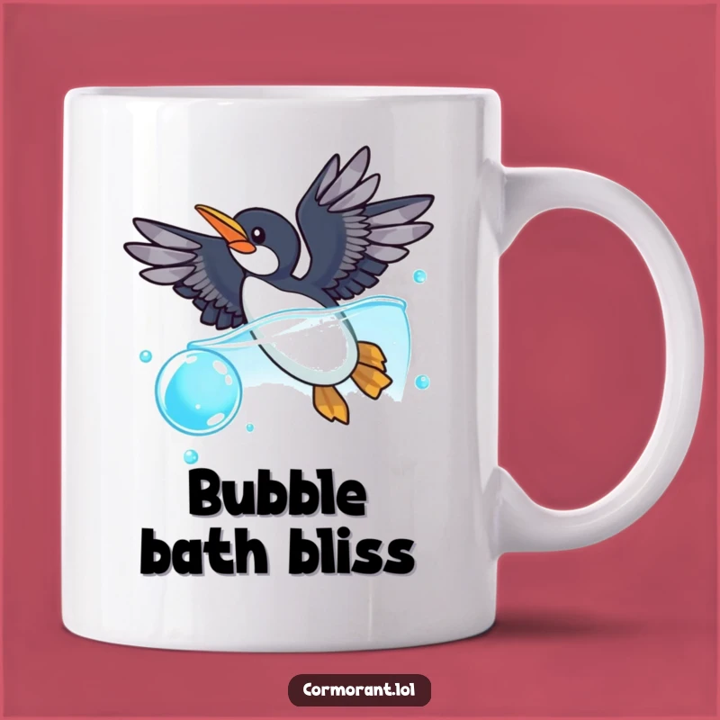 Funny Cormorant Bubble Dive Mug: Hilarious Gift for Bird Lovers and Water Fun