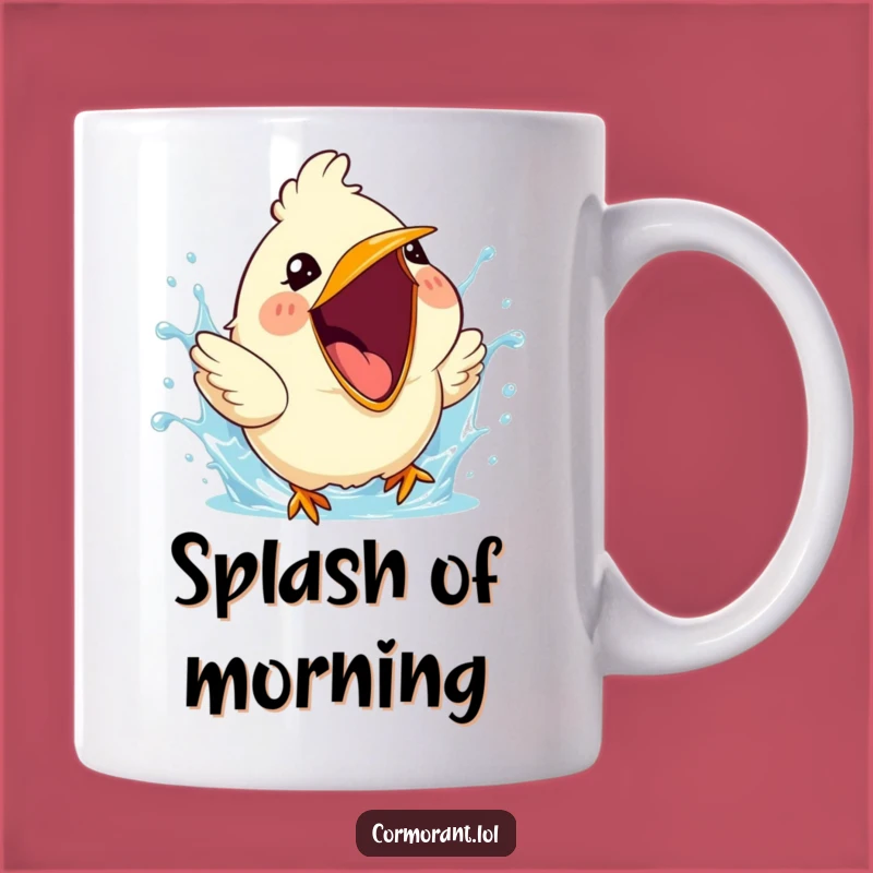 Funny Bird Splash Mug - Cute Bird Cheerful Water Fun Gift