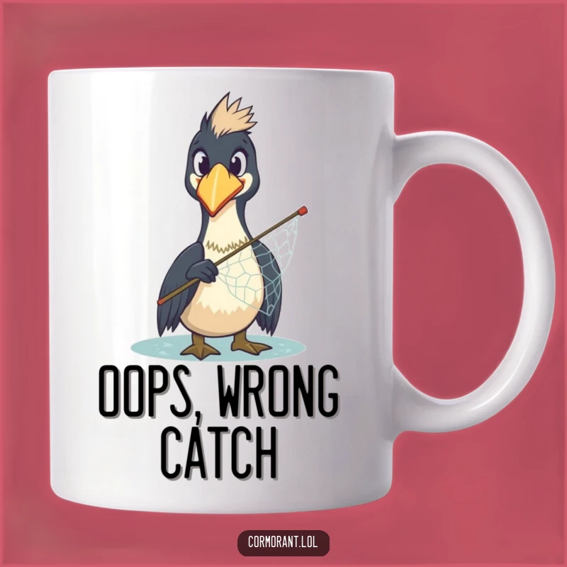 Funny Cormorant Surprise Mug: Comical Bird Gift for Ocean Lovers