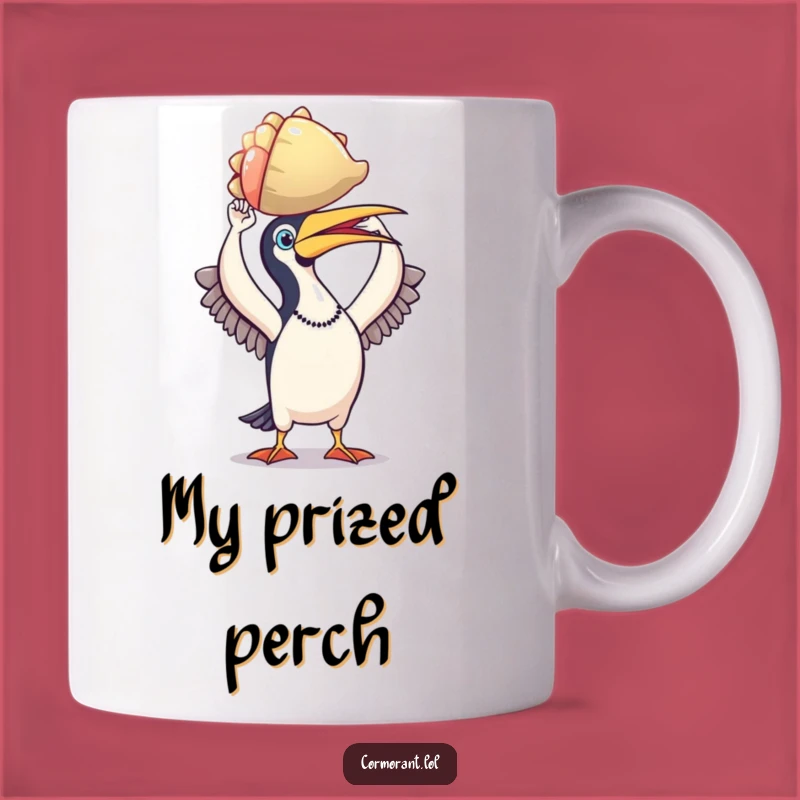 Funny Cormorant Treasure Mug - Proud Bird Collector's Ocean Find Gift Idea