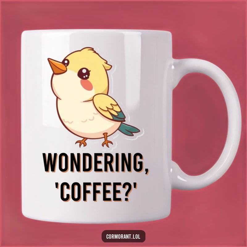 Funny Curious Bird Mug: Look Up to Humor, The Perfect Funny Gift!