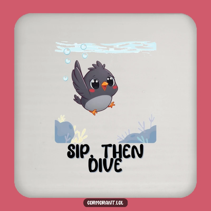 Funny Bird Dive Coaster - Quirky Protection for Your Surfaces