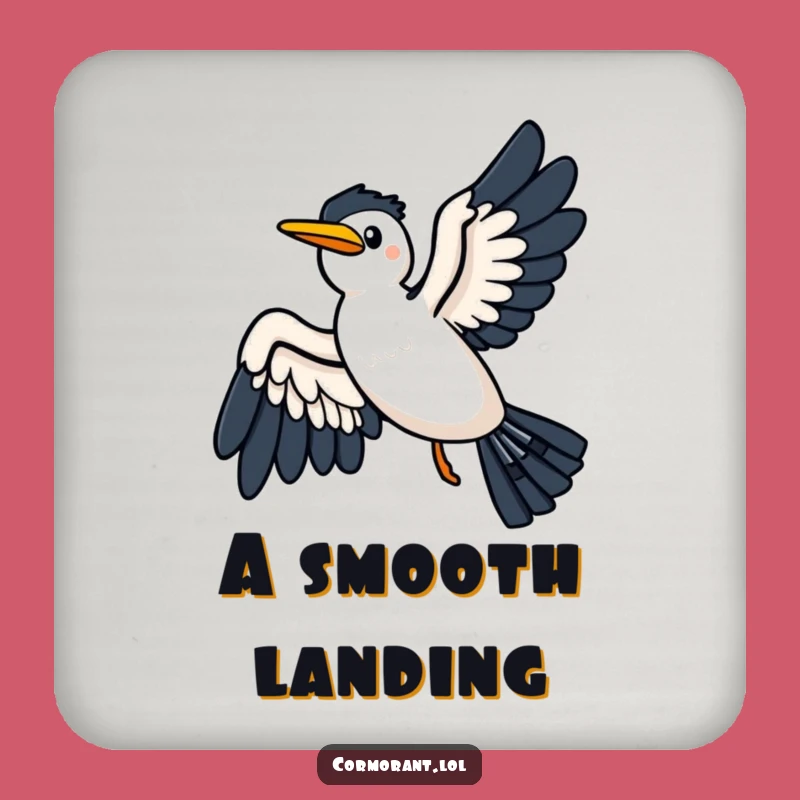 Funny Kawaii Cormorant Gliding Coaster: Surface Serenity