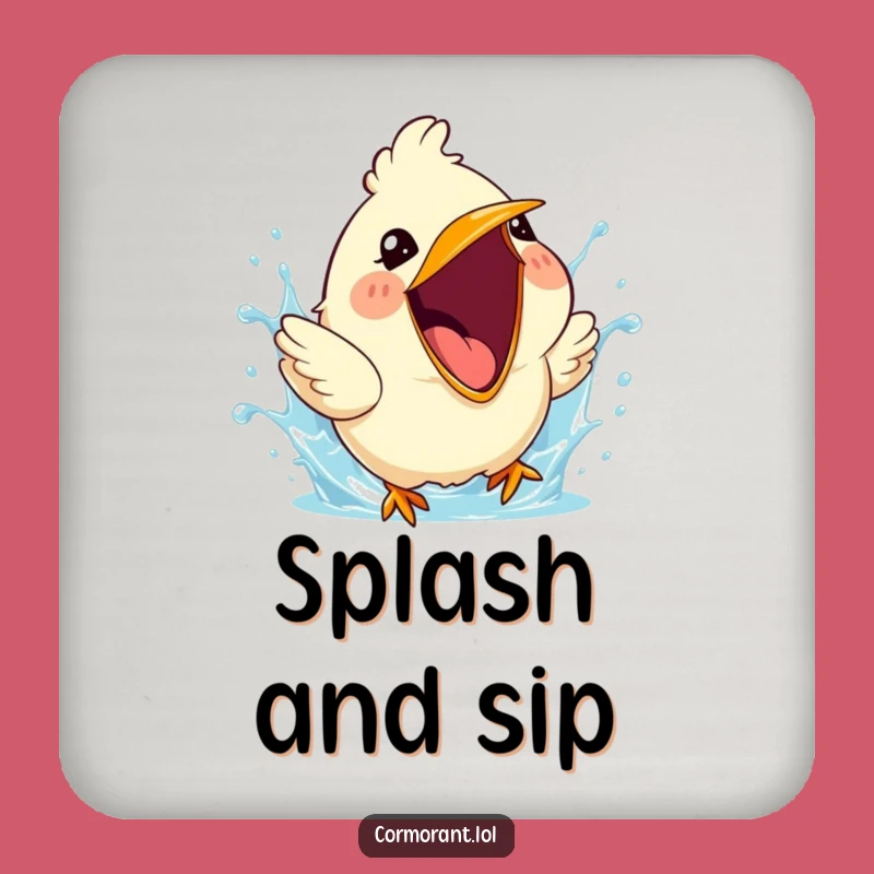 Funny Bird Splash Coaster - Cheerful Protection for Your Surfaces
