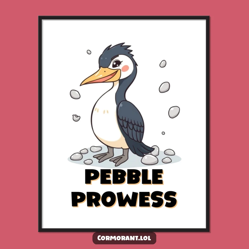 Funny Cormorant Talented Bird Poster - Hilarious Wall Decor & Gift!