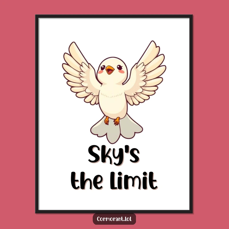 Funny Soaring Bird Poster: Bring Joyful Avian Art to Your Walls, Perfect Funny Gift!