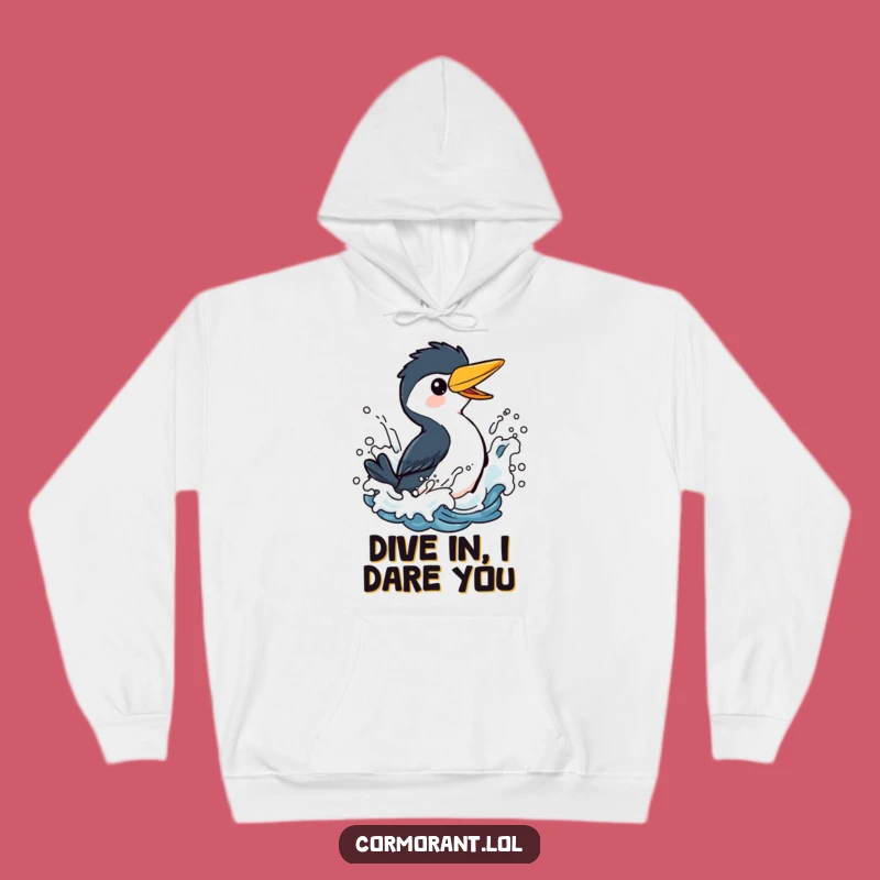 Funny Cormorant Splashing Hoodie: Cozy Bird Gear for Playful Souls
