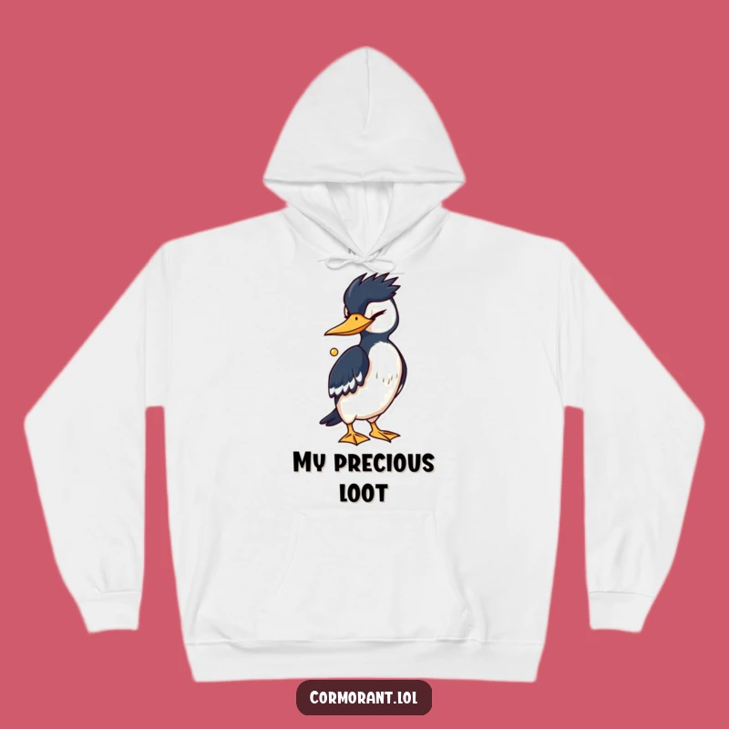 Funny Cormorant Wink Hoodie - Cozy Winking Bird Treasure Gift