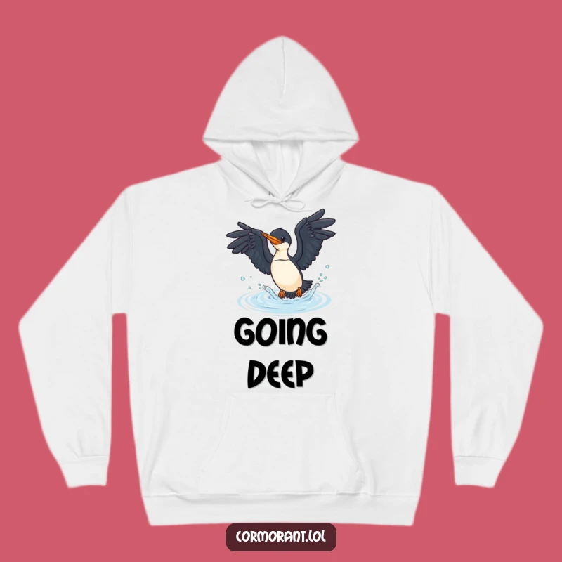 Funny Cormorant Water Warrior Hoodie - Cozy & Hilarious Bird Lover Gift!