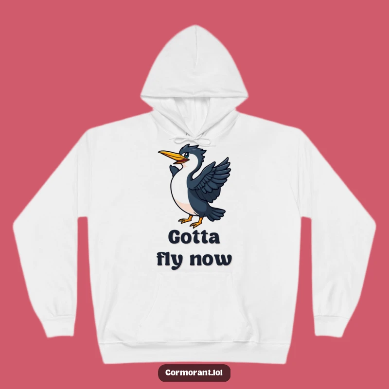 Funny Dynamic Cormorant Hoodie: Hilarious Bird Design for Energetic Souls