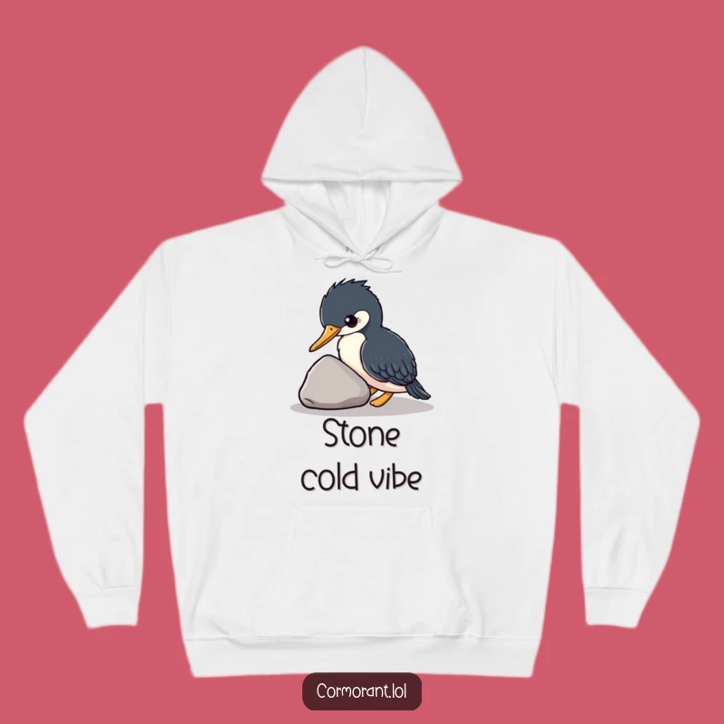 Funny Kawaii Cormorant Hoodie, Cozy Bird Design, Perfect Humorous Gift