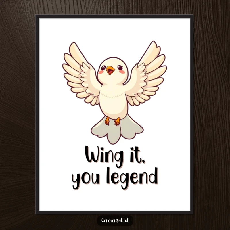 Funny Free Printable Wall Art of a sleek bird with wings outstretched, soaring elegantly as a symbol of freedom and joy.