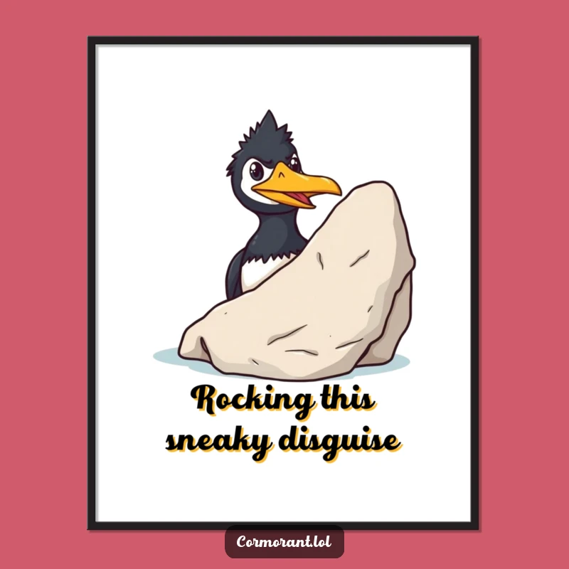 Free Printable Wall Art: Sly Cormorant Funny Downloadable Art for a Cheeky Space