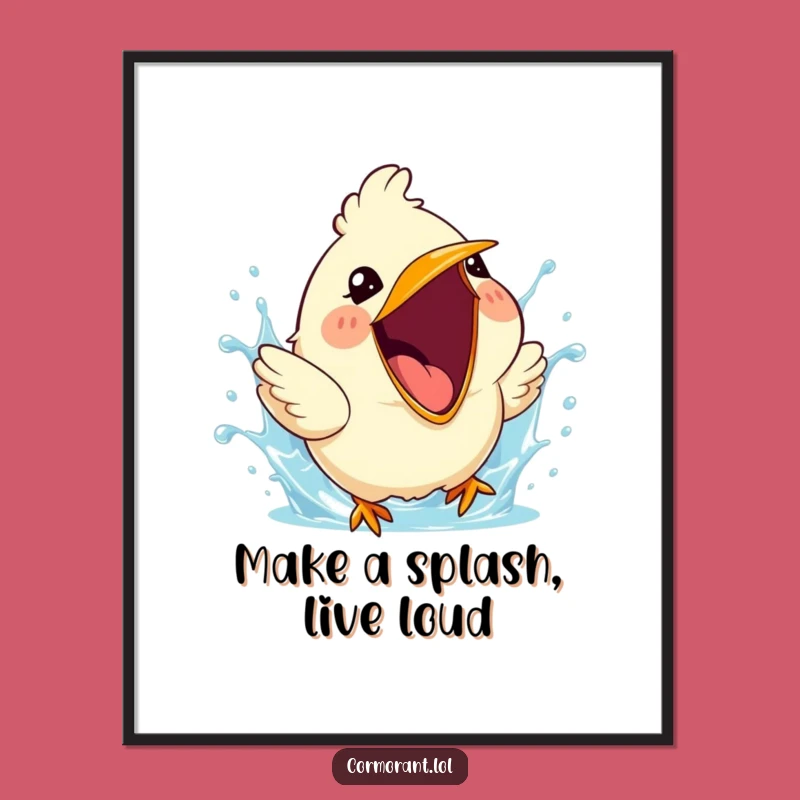 Free Printable Wall Art: Cheerful Bird Splash, Fun Downloadable Decor