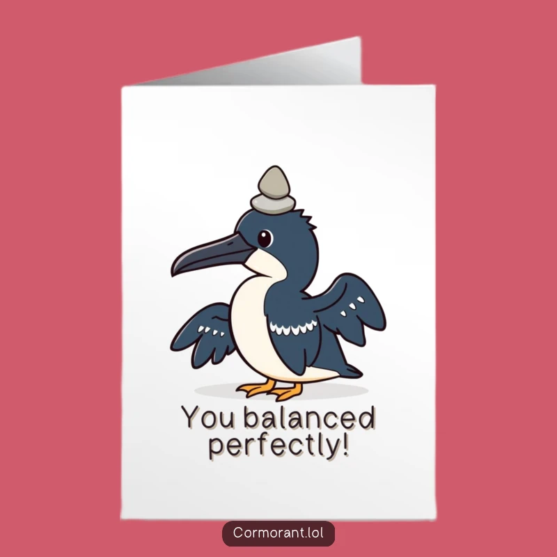 Free Printable Congrats Card: Cormorant Steady Hand Funny Downloadable Gift