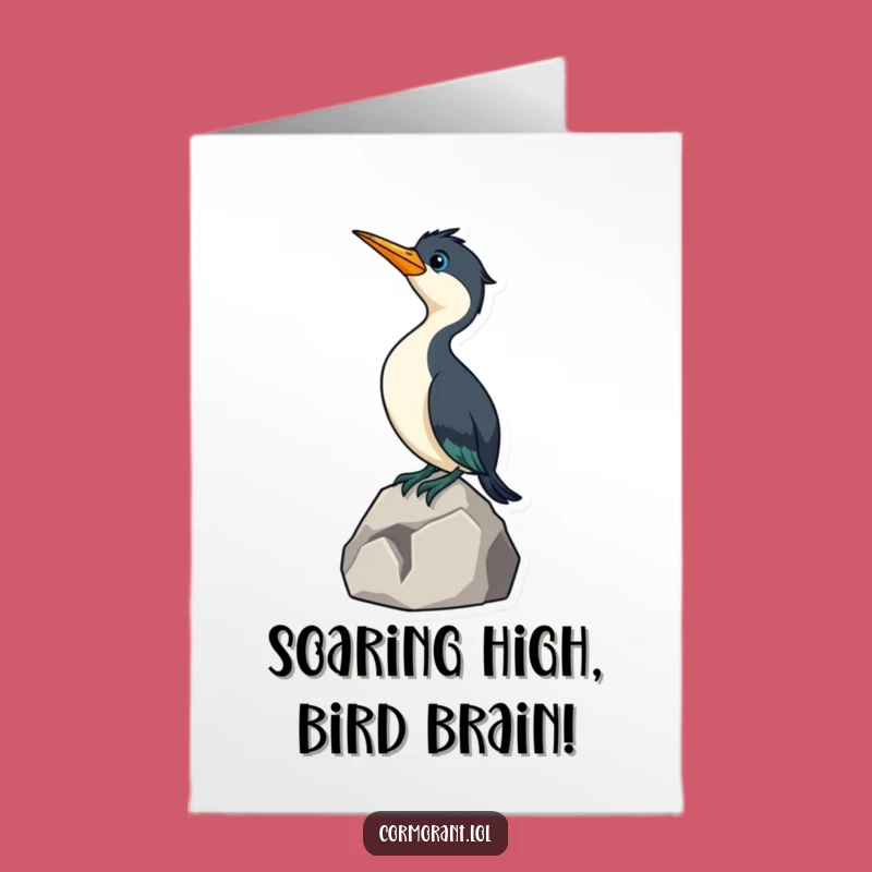 Free Printable Cormorant Congrats Card: Curious Birdy Achievement Downloadable Gift
