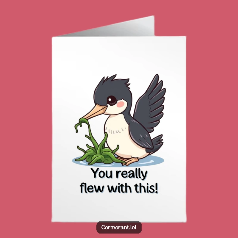 Free Printable Cormorant Congrats Card: Hilarious Bird Success Downloadable