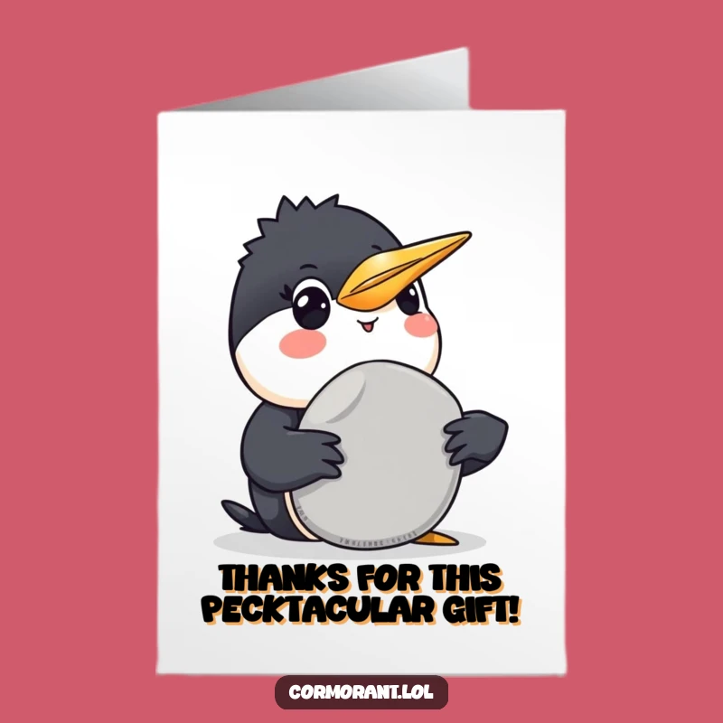 Free Printable Cormorant Thank You Card - Pebble Gift of Gratitude Downloadable