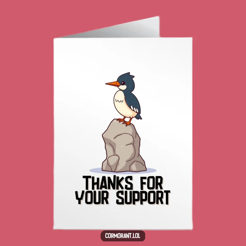 Free Printable Thank You Card: Cormorant's Balancing Act Funny Downloadable Gift