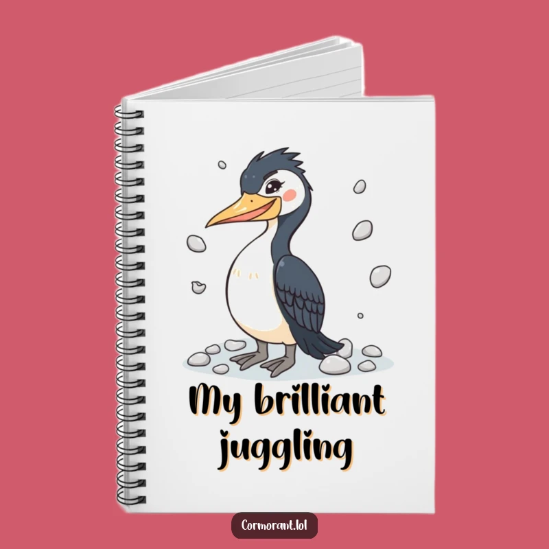 Funny Cormorant Juggling Ideas Notebook - Hilarious Journal for Creativity!