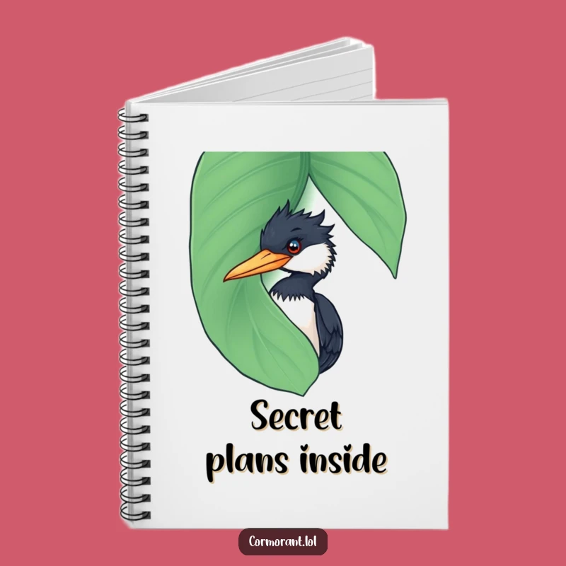 Funny Cormorant Leaf Peek Notebook: Jot Down Ideas with This Comical Bird's Journal