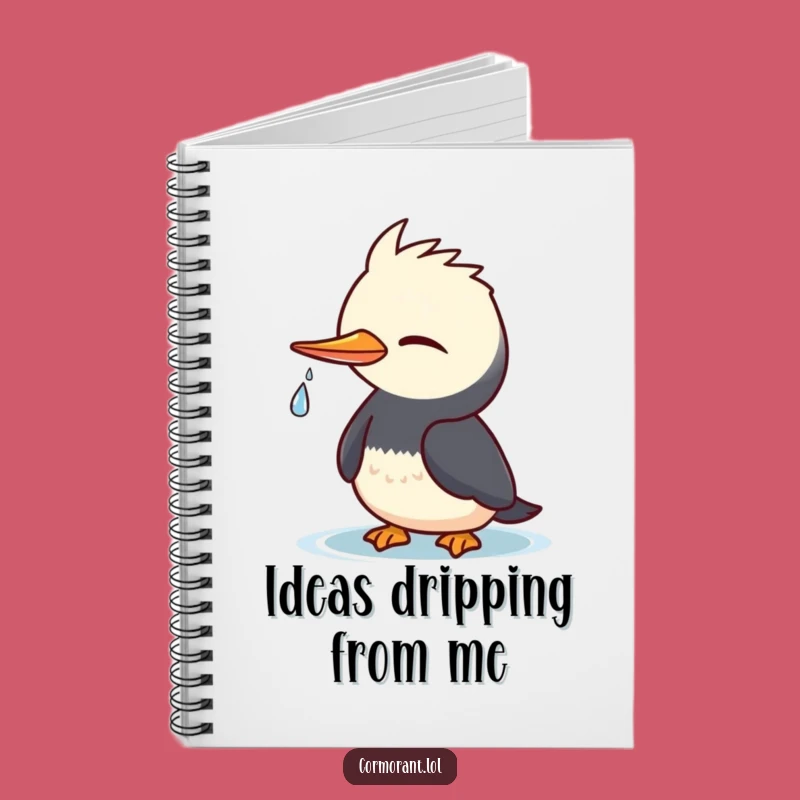 Funny Cormorant Wink Notebook: Kawaii Bird Journal, Ideal Funny Gift for Notes & Doodles