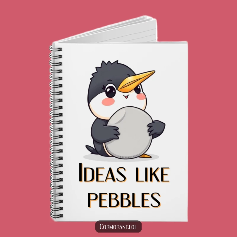 Funny Cormorant Pebble Notebook: Journal Your Thoughts with This Bird's Gift