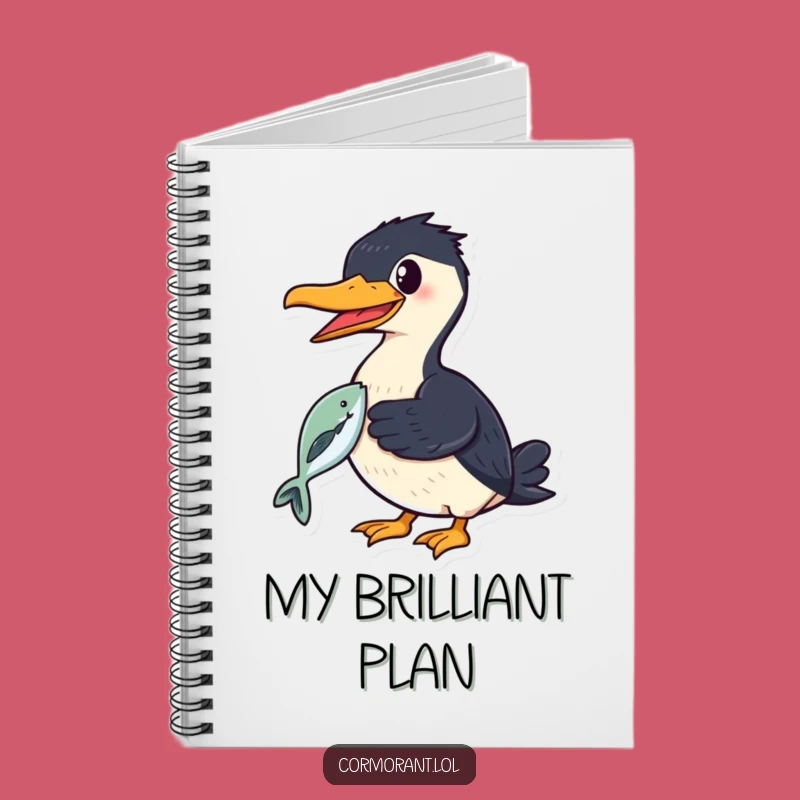Funny Cormorant Fish Notebook - Jot Down Proud Achievements
