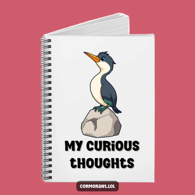 Funny Cormorant Notebook: Curious Bird Journal, Lined Paper, Humorous Gift