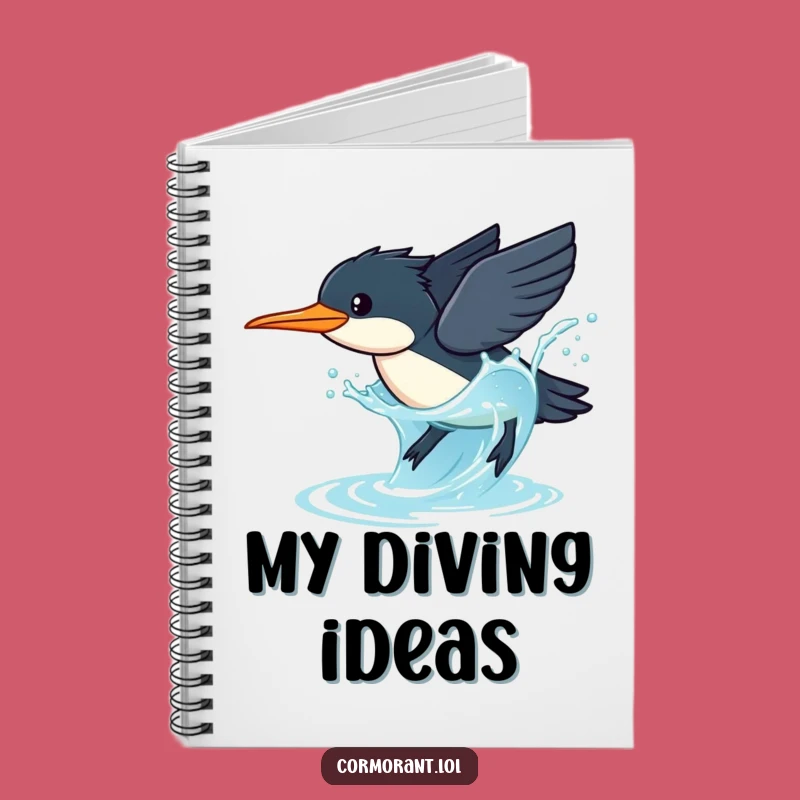 Funny Cormorant Notebook: Dive Journal, Splashy Plans, Perfect Gift