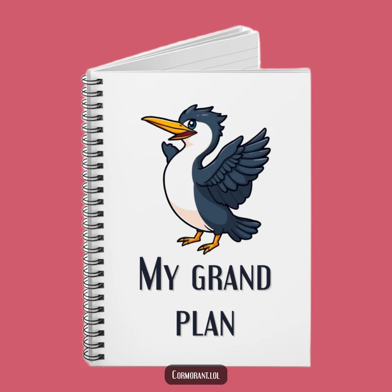 Funny Cormorant Action Plan Notebook: Hilarious Bird Design for Energetic Notes