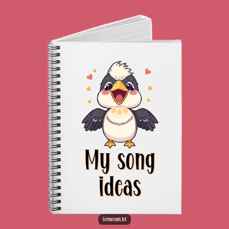 Funny Cormorant Singing Notebook: Happy Journal for Melodic Ideas