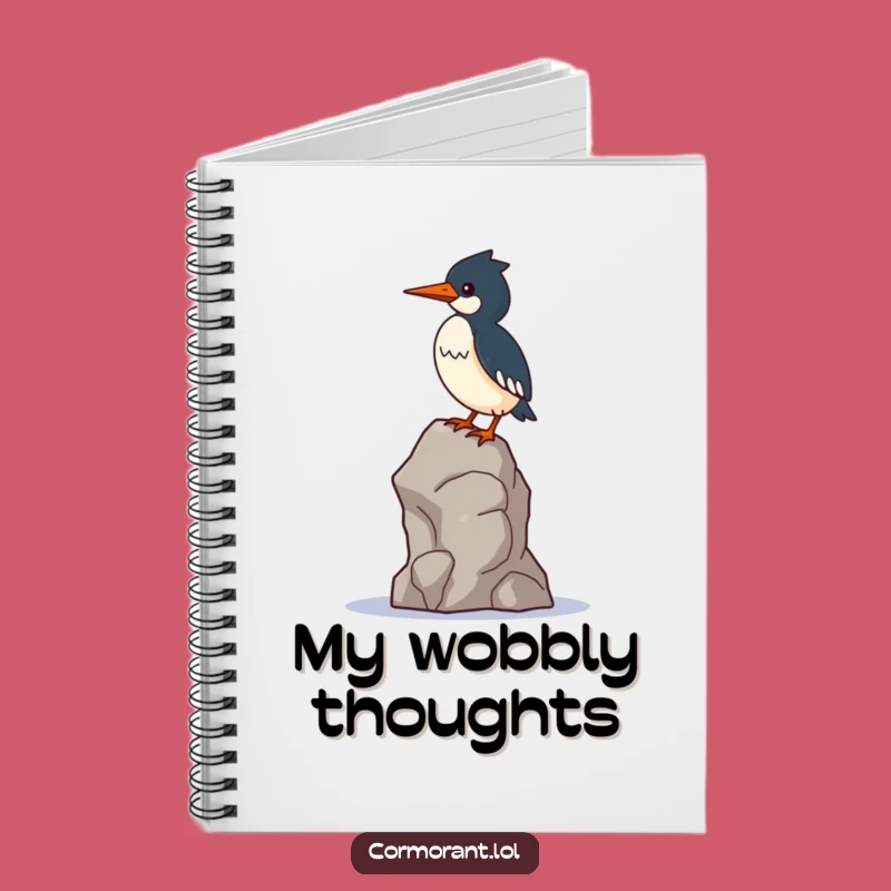 Funny Cormorant Notebook: Balance Journal, Precarious Plans, Perfect Gift
