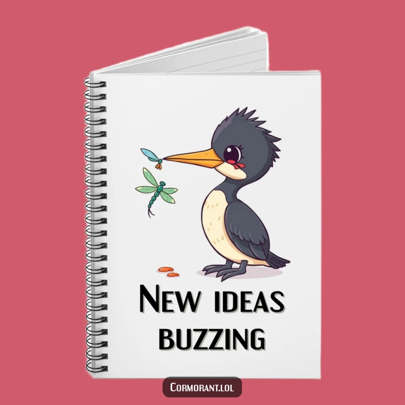 Funny Cormorant Dragonfly Notebook: Capture Ideas with Curious Flair