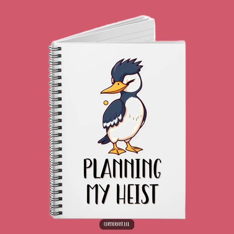 Funny Cormorant Wink Notebook - Journal Secretive Bird Notes Gift