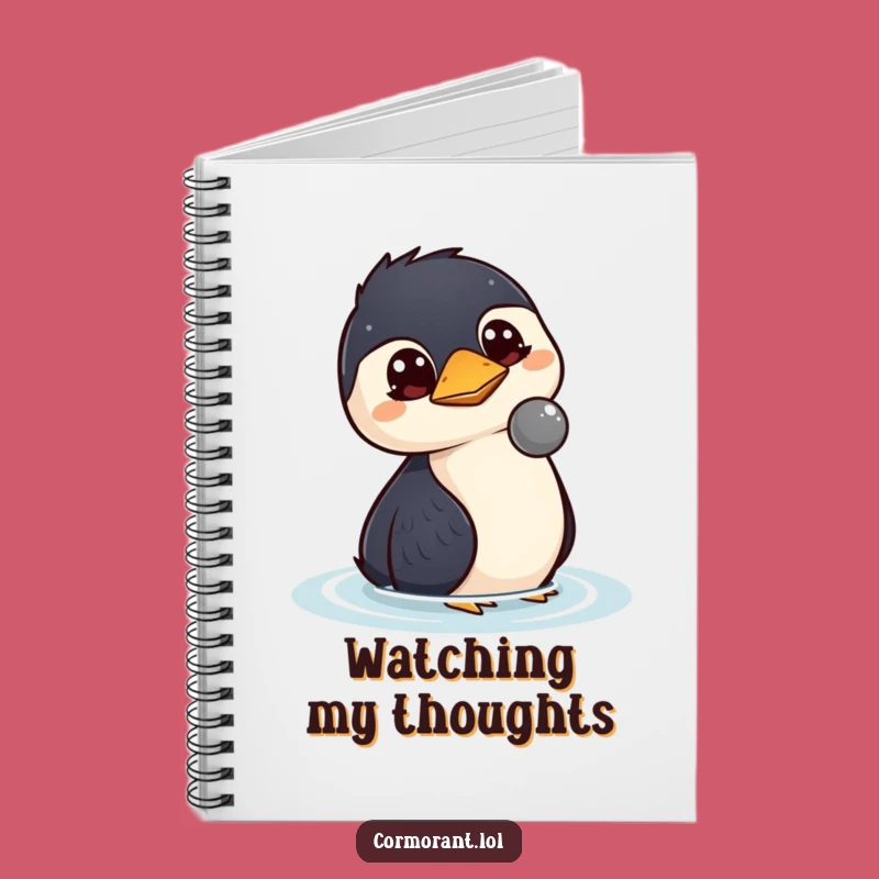 Funny Kawaii Cormorant Notebook: Jot Down Your Curious Thoughts!