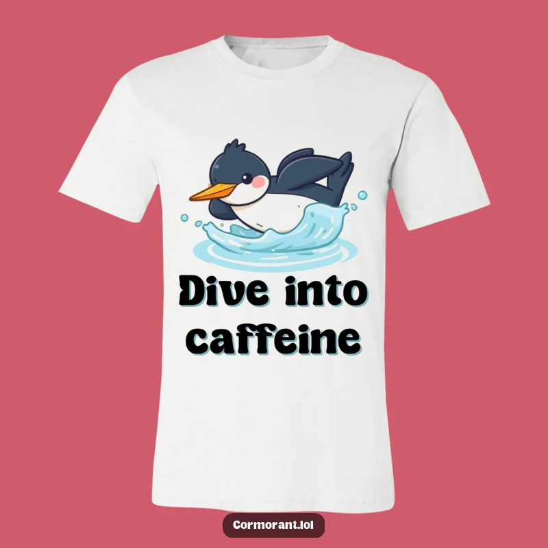 Funny Kawaii Cormorant Dive T-Shirt: Make a Splash with This Funny Gift!