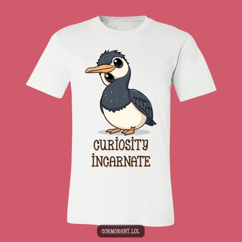 Funny Cormorant Head Tilt Tee - Hilarious Bird & Pensive Gift!