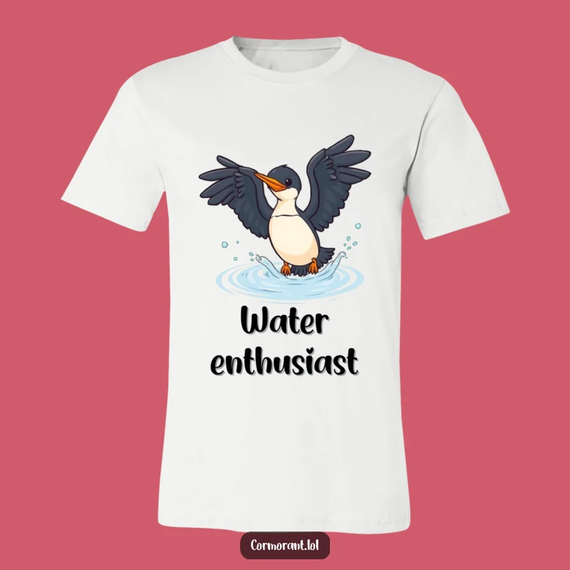 Funny Cormorant Splash T-Shirt - Hilarious Bird & Summer Fun Gift!