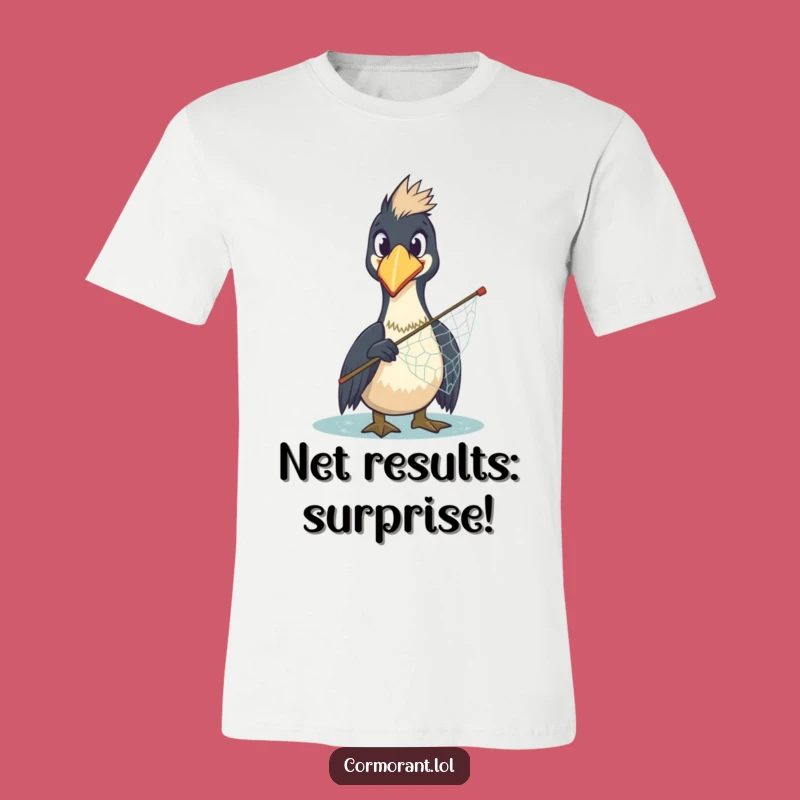 Funny Cormorant Surprise T-Shirt: Comedic Bird Apparel for a Laugh