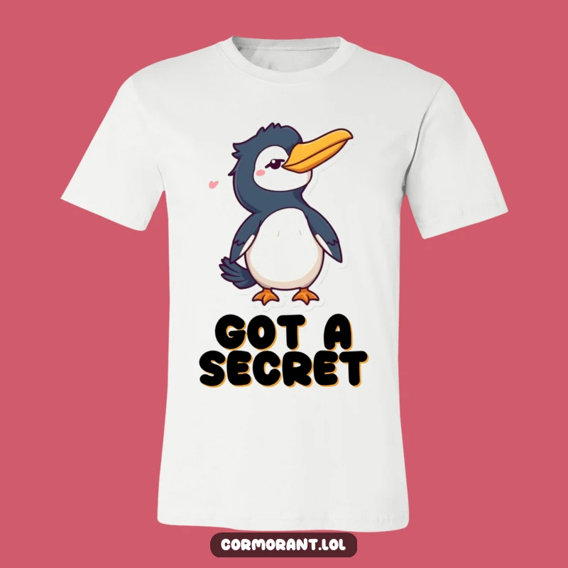 Funny Cormorant Wink T-Shirt: Cheeky Bird Tee with Tail Flick Style